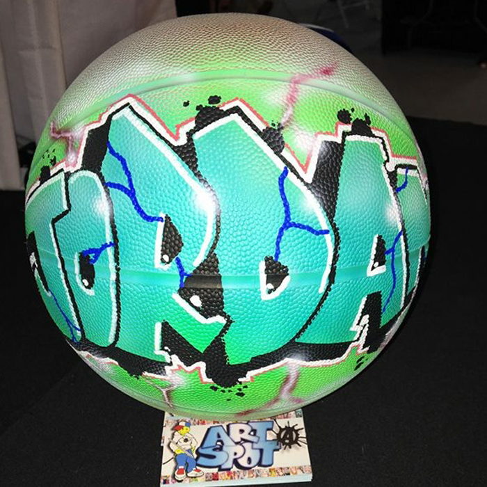 airbrushed basketballs