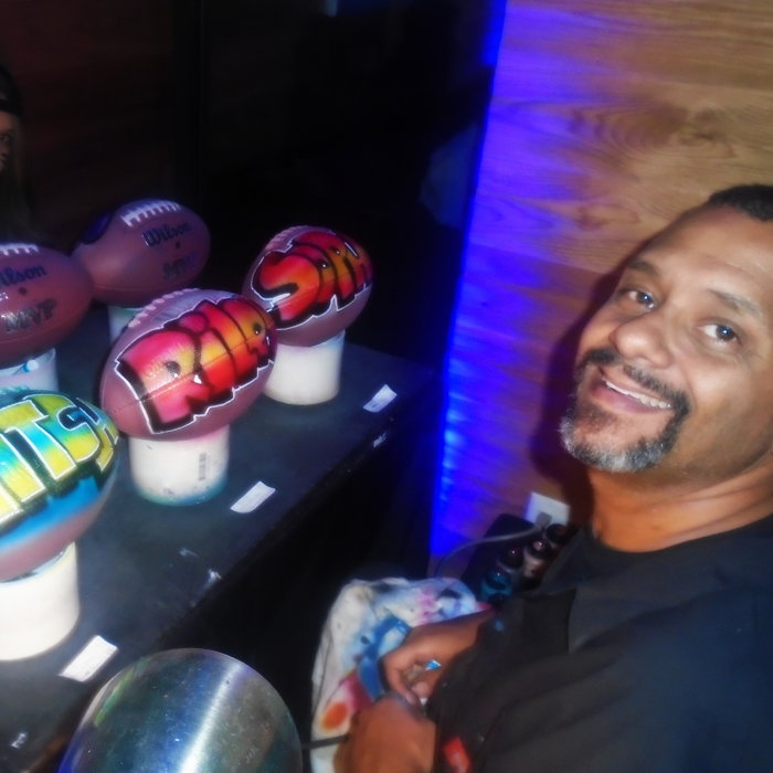 airbrushed footballs