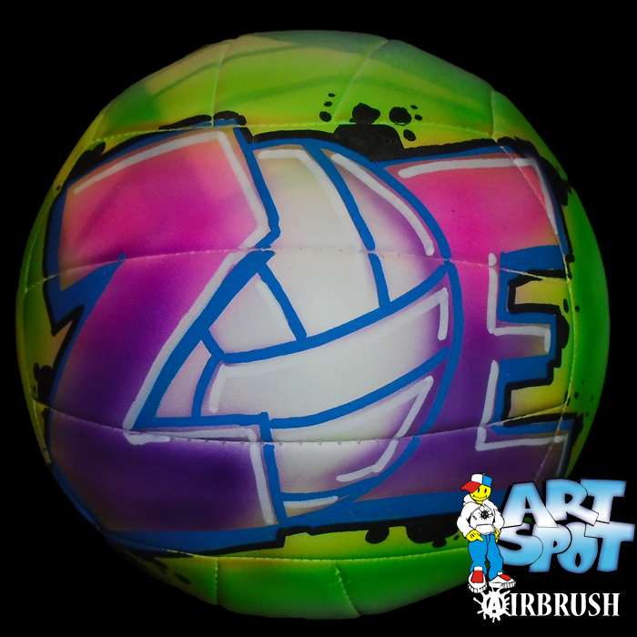 airbrushed soccerballs